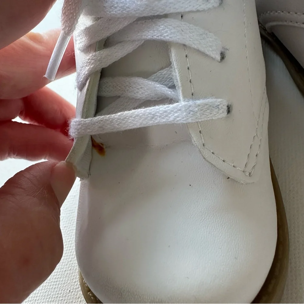 Teeny Toes White Baby Walker Shoes
